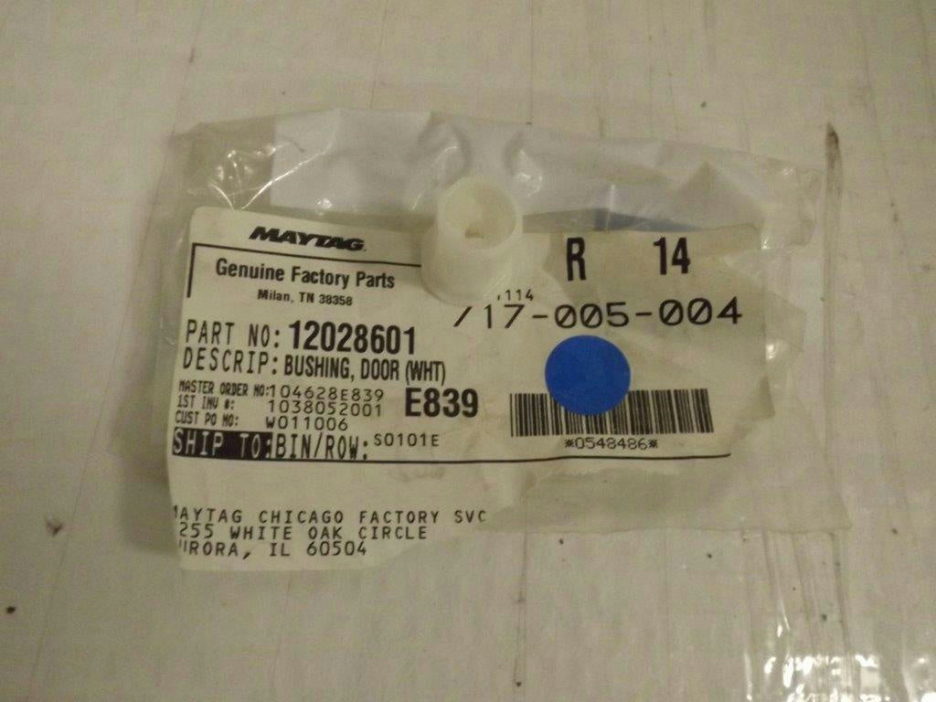 MAYTAG AMANA REFRIGERATOR 12028601 DOOR BUSHING (WHITE) NEW MAYTAG AMANA REFRIGERATOR 12028601 DOOR BUSHING (WHITE) NEW